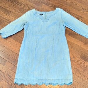 Talbots Chambray Lightweight Dress 8 Petite